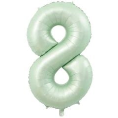 8- RAKAM 34'' RETRO YEŞİL RENK BALON 76 CM