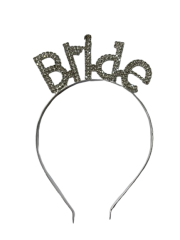 Kalın Taşlı Bride Gümüş Taç