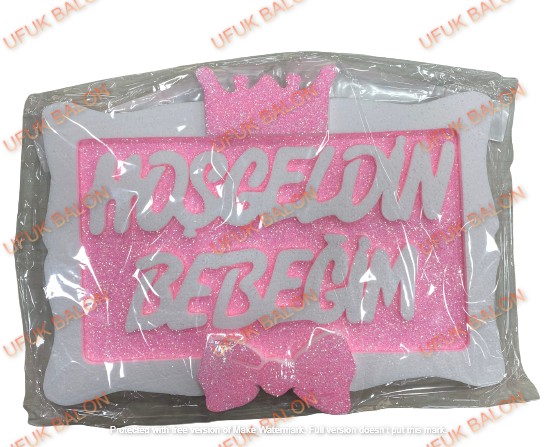 Pembe Bebek Temalı Strafor Kapı Süsü