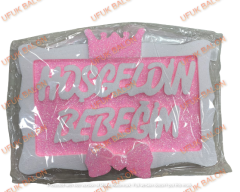 Pembe Bebek Temalı Strafor Kapı Süsü
