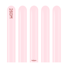 Pastel Açık Pembe Sosis Balon (Light Pink) 100'lü