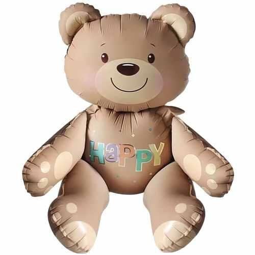 Oturan Kahverengi Ayı Folyo Balon 77x70