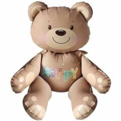 Oturan Kahverengi Ayı Folyo Balon 77x70