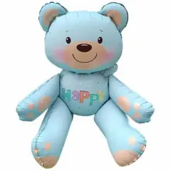 Oturan Mavi Ayı Folyo Balon 77x70