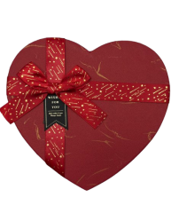 3'lü Kırmızı Kalp Kutu 20,5x20