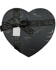 3'lü Siyah Kalp Kutu 20,5x20