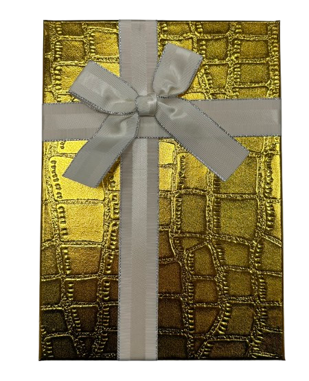 3'lü Altın Büyük Kare Dikdörtgen Kutu 16x22,5