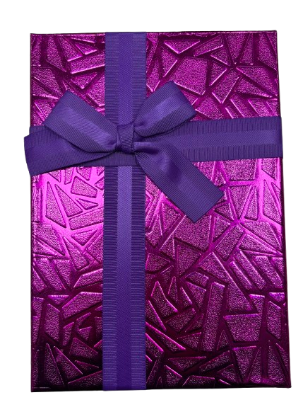 3'lü  Fuşya Desenli Dikdörtgen Kutu 16x22,5