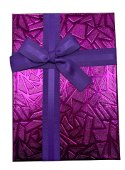 3'lü  Fuşya Desenli Dikdörtgen Kutu 16x22,5