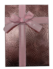 3'lü Pembe Deri Desenli Dikdörtgen Kutu 16x22,5