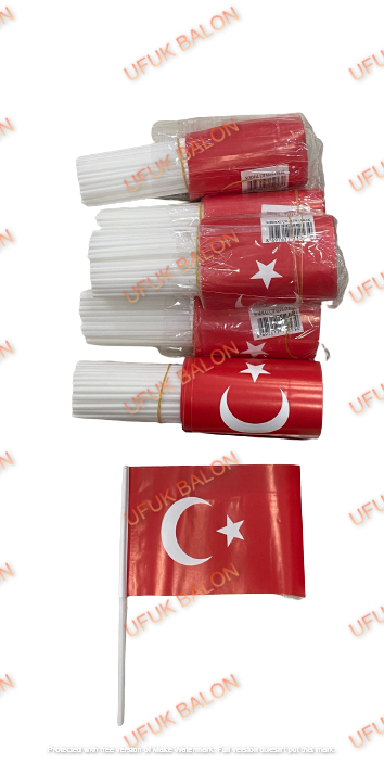 Sopalı Ufak Boy Kağıt Bayrak 80'li