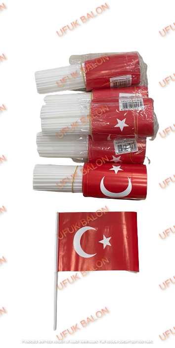 Sopalı Ufak Boy Kağıt Bayrak 80'li