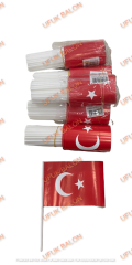 Sopalı Ufak Boy Kağıt Bayrak 80'li