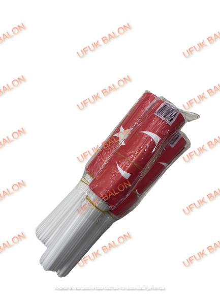 Sopalı Büyük Boy Kağıt Bayrak 40'lı