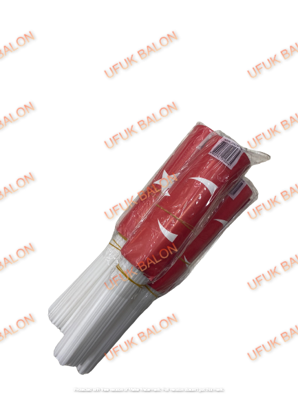 Sopalı Büyük Boy Kağıt Bayrak 40'lı