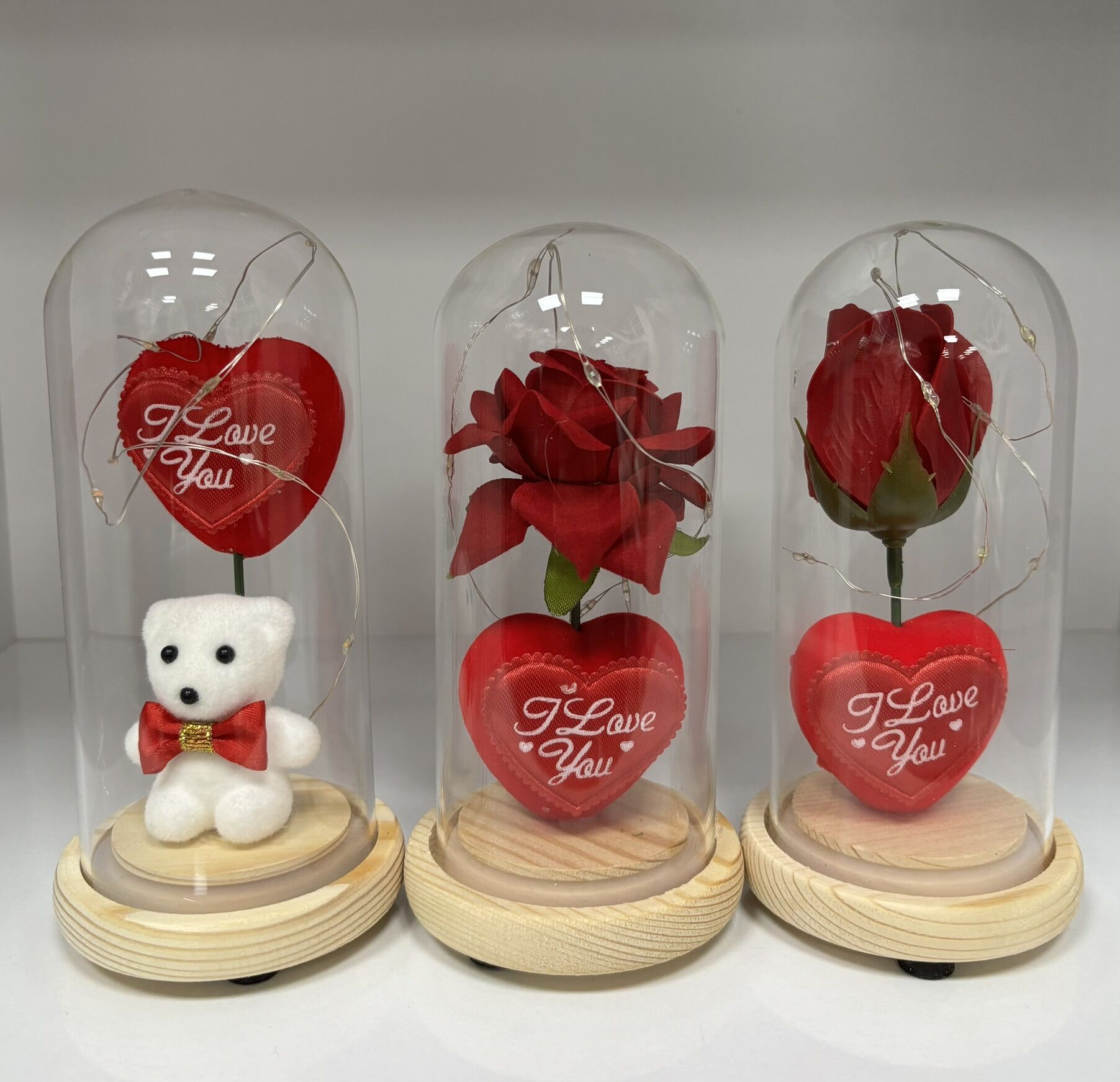 Işıklı Biblo Yuvarlak Cam Figürlü Model Mix 1ad