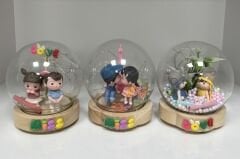 Işıklı Biblo Fanus Cam Figürlü Model Mix 1ad