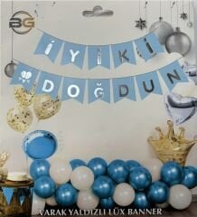 Mavi İyiki Doğdun Banner
