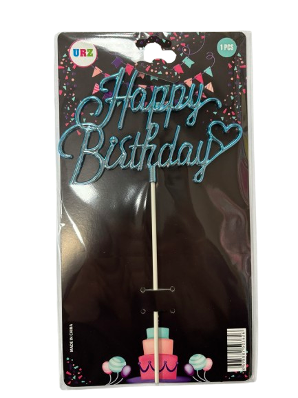 Mavi Happy Birthday Pasta Süsü