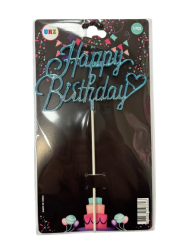 Mavi Happy Birthday Pasta Süsü