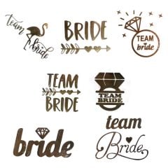 Team Bride Altın Dövme 10'lu