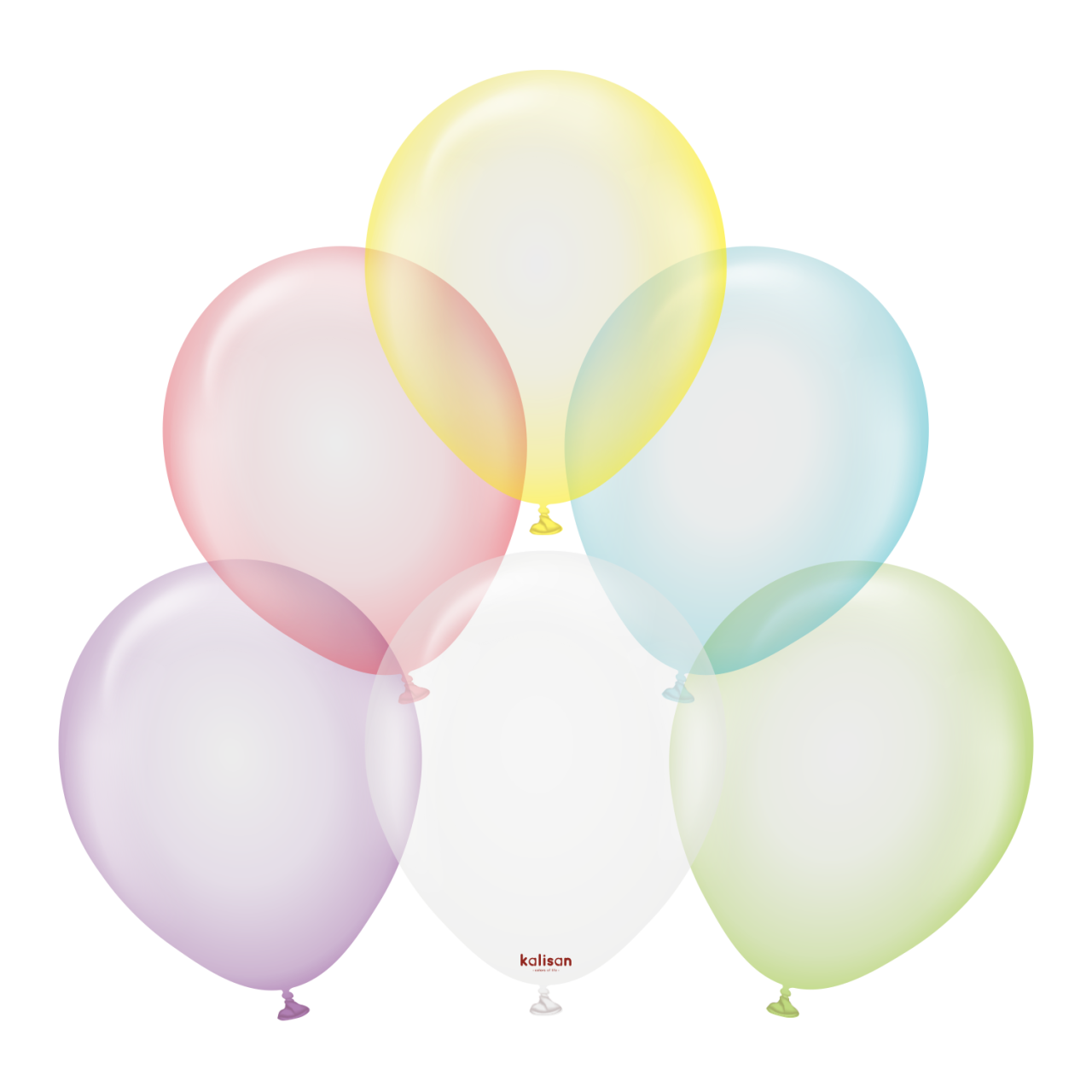 12'' Standart Balon Renkli Şeffaf 100’lü