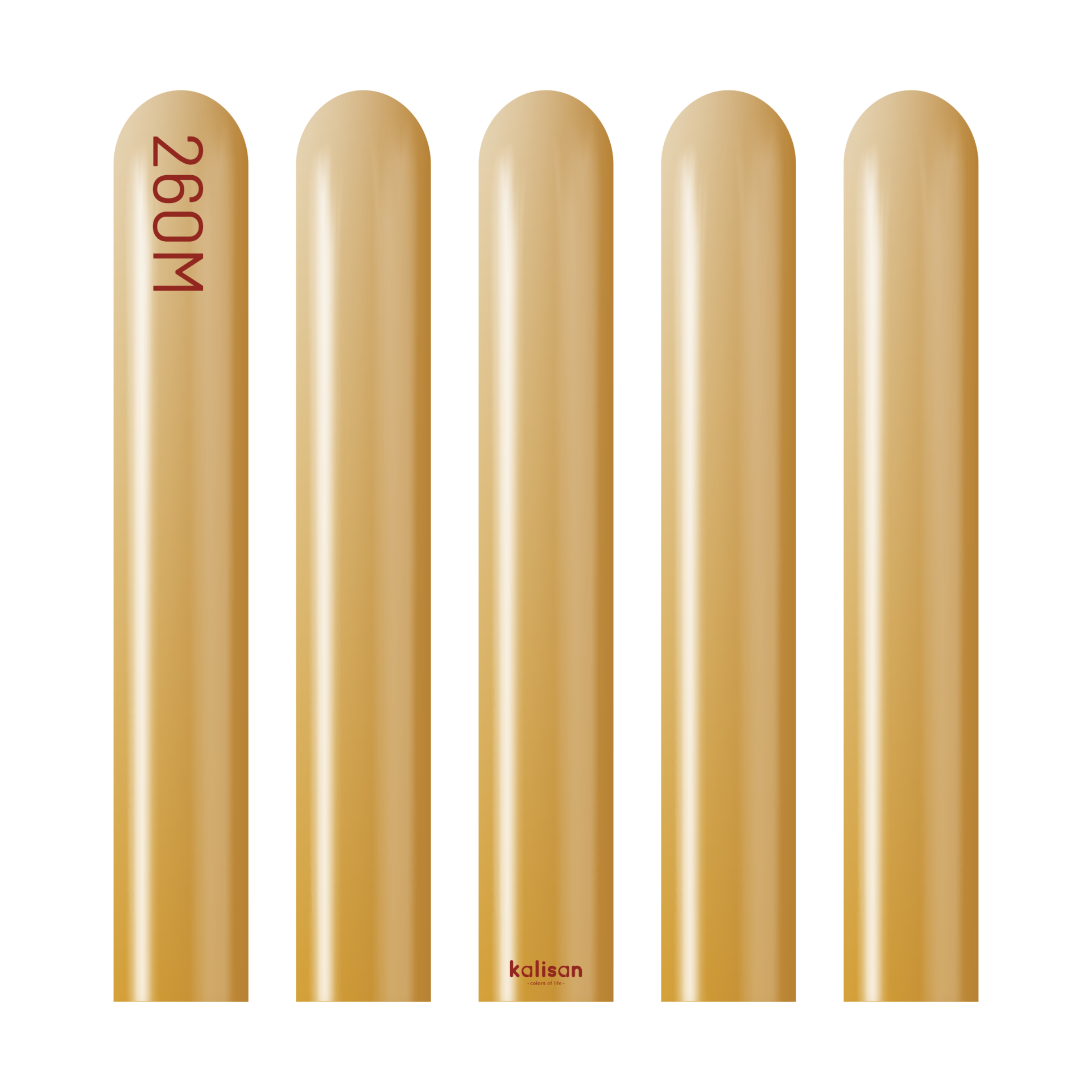Mirror Altın Sosis Balon (Gold) 50'li