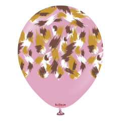 12'' Safari Toz Pembe Savanna Tema Baskı 25'li