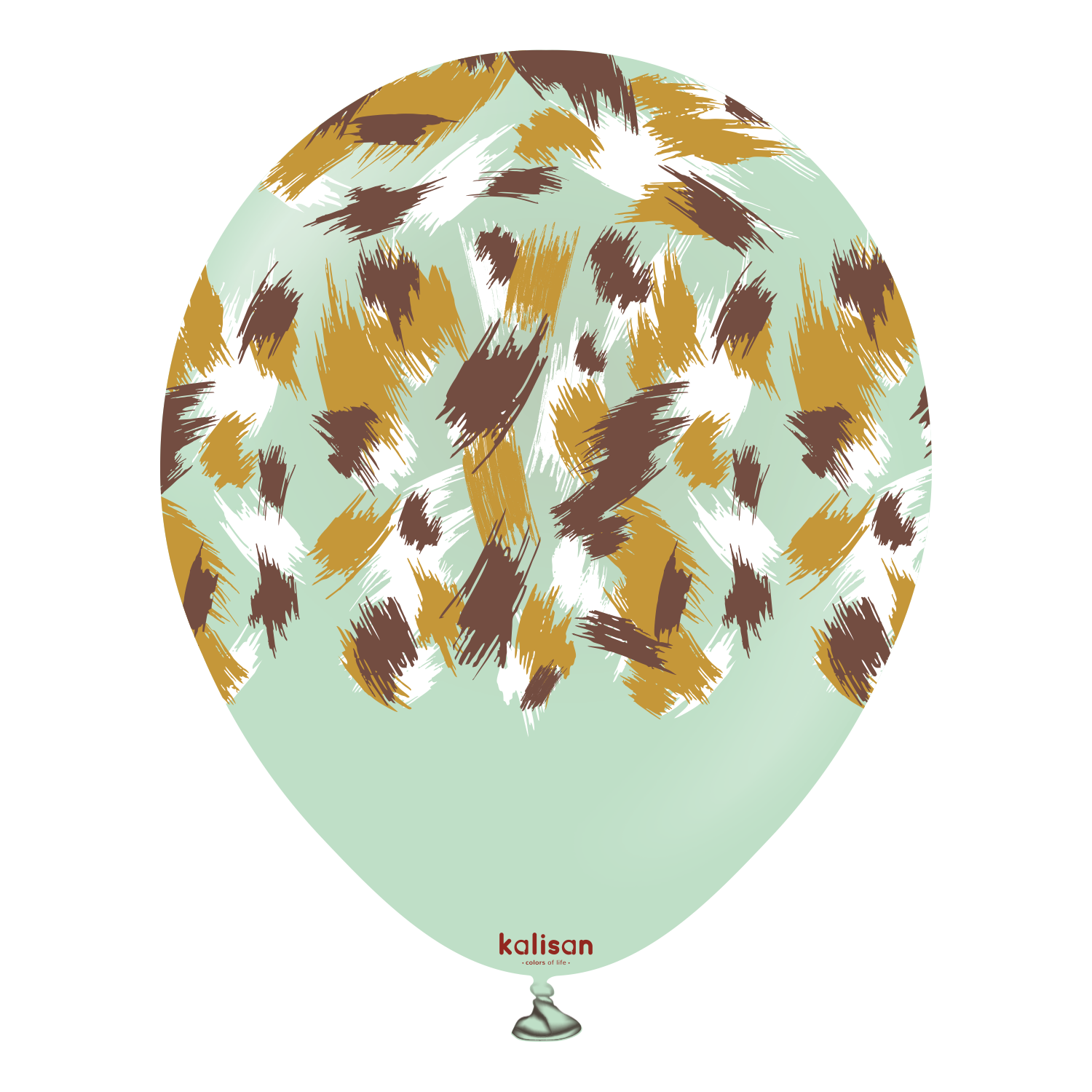12'' Safari Makaron Yeşil Savanna Tema Baskı 25'li