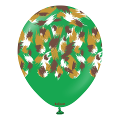 12'' Safari Çimen Yeşili Savanna Tema Baskı 25'li