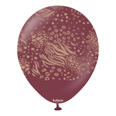 12'' Safari Bordo Mutant Tema Baskı 25'li