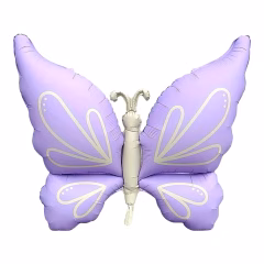 Retro Mor Kelebek Folyo Balon 73,5x94