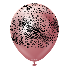 12'' Safari Mirror Pembe Mutant Tema Baskı 25'li