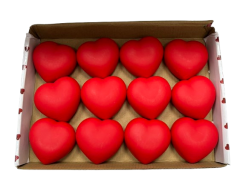 Kalp Pilli Tealight Büyük Boy 12'li