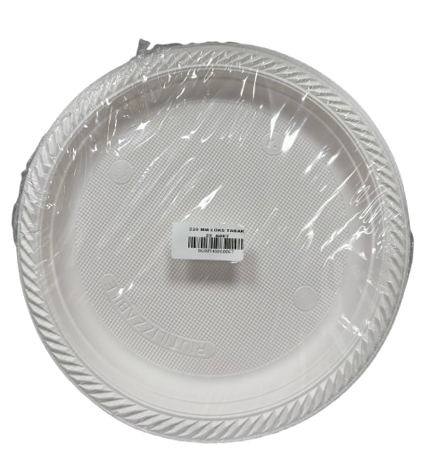 Plastik Beyaz Tabak 25'li