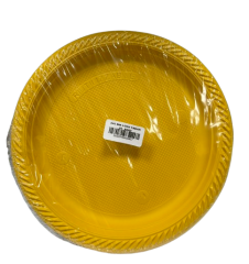 Plastik Sarı Tabak 25'li