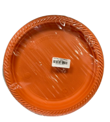 Plastik Turuncu Tabak 25'li