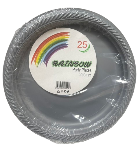 Plastik Gri Tabak 25'li