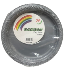 Plastik Gri Tabak 25'li