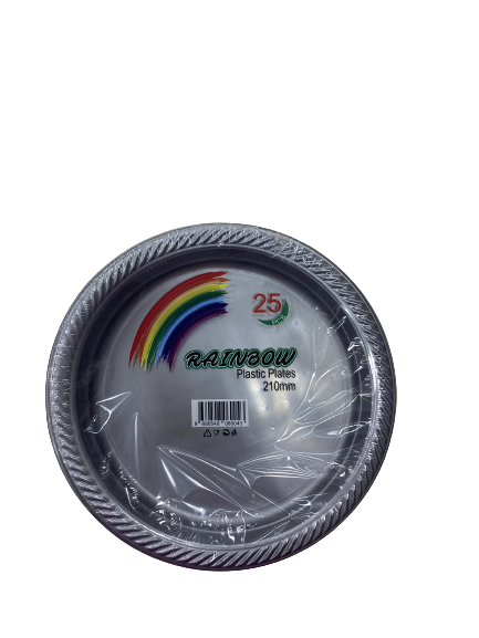 Plastik Gri Tabak 25'li