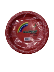 Plastik Kırmızı Tabak 25'li