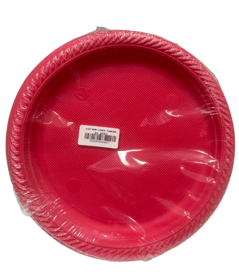 Plastik Kırmızı Tabak 25'li