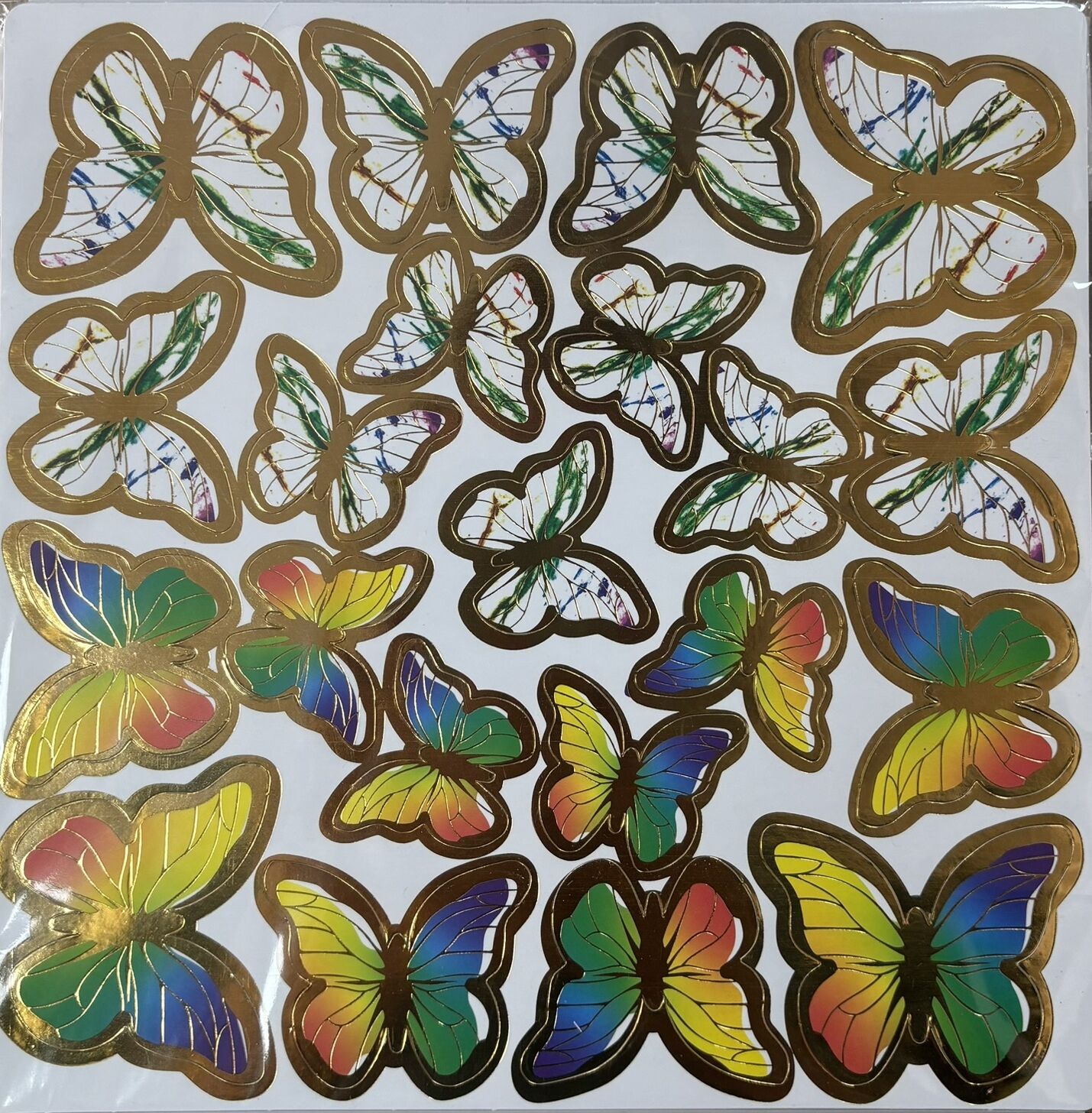 Rengarenk Kelebek Pasta ve Balon Süsü