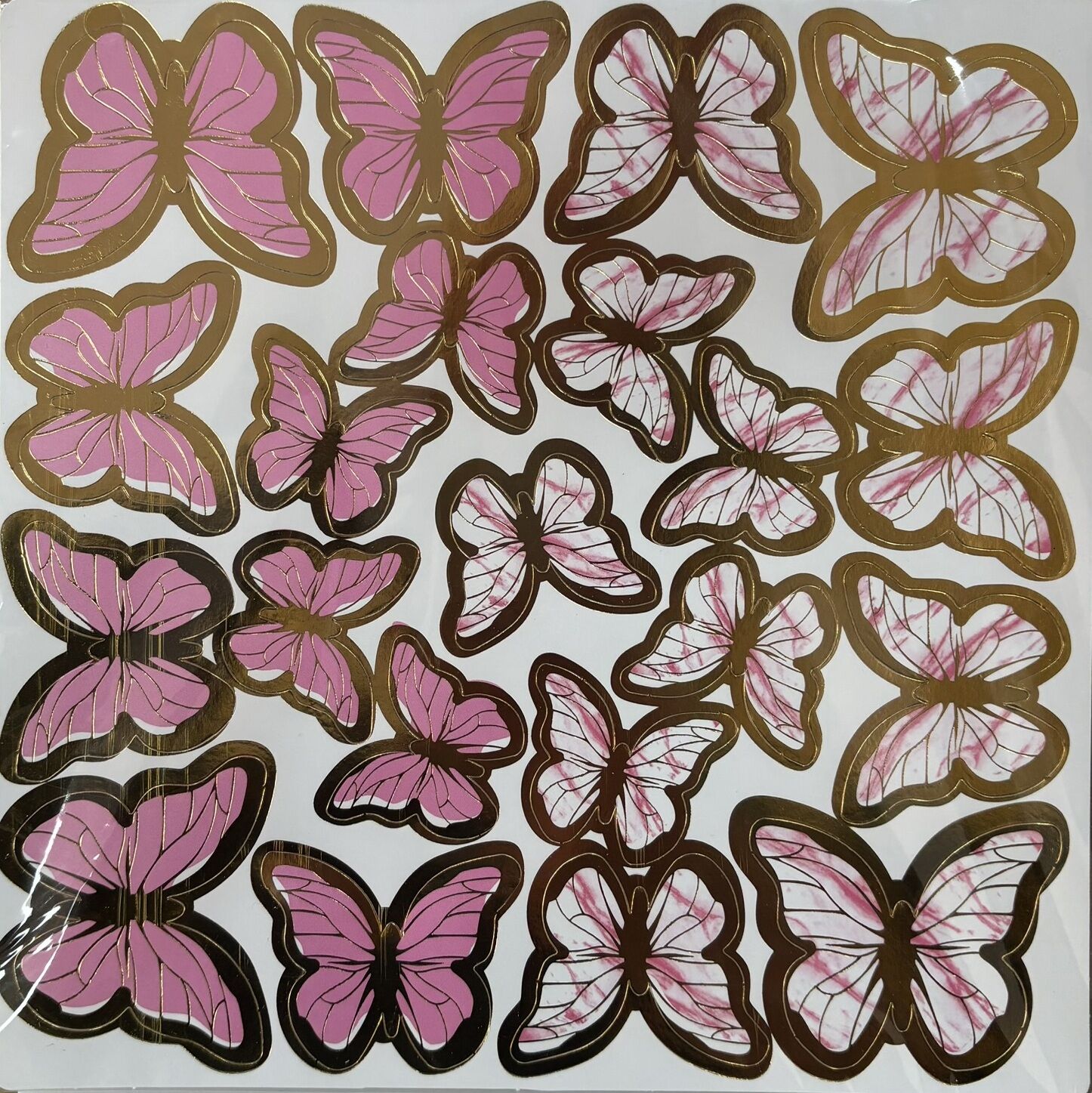 Pembe Kelebek Pasta ve Balon Süsü