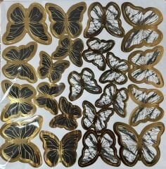 Siyah Kelebek Pasta ve Balon Süsü