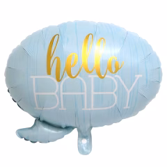 24'' Hello Baby Mavi Folyo Balon