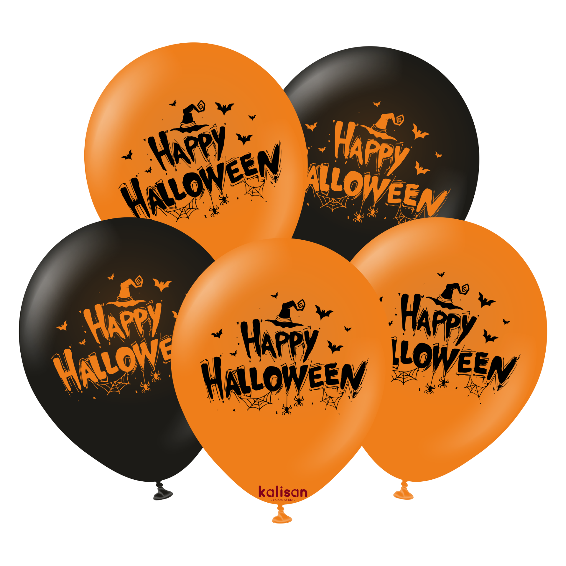 12'' '' Happy Halloween '' Baskılı 25'li