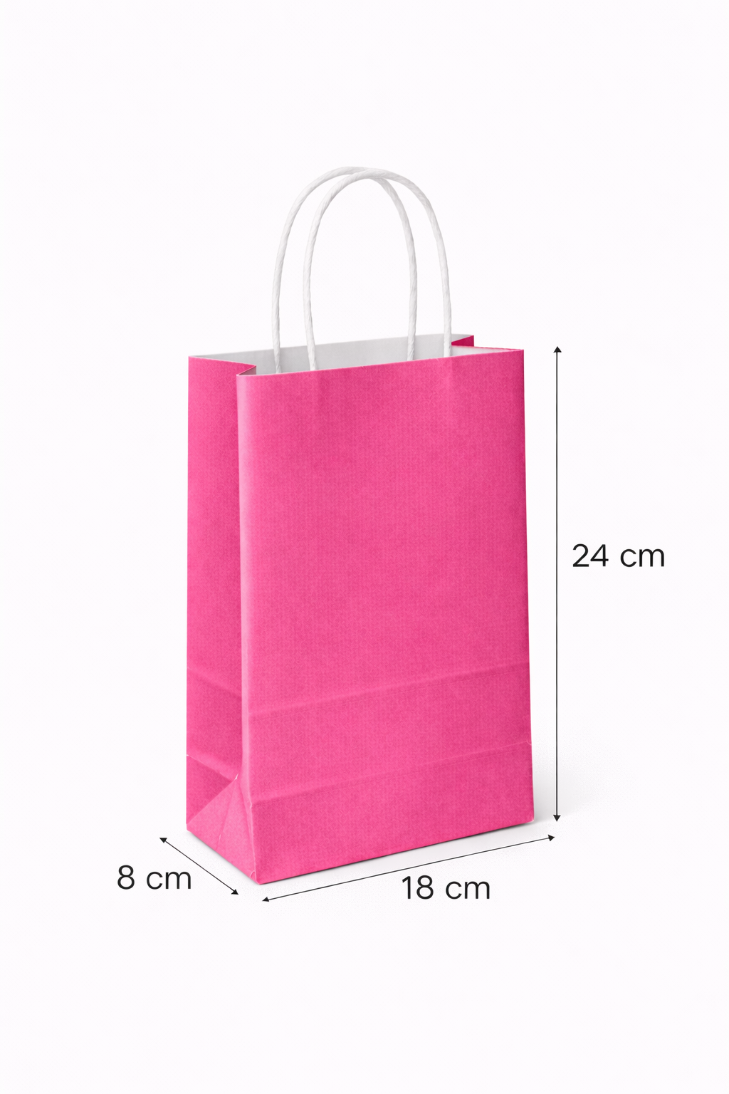 18x8x24 Pembe Kraft Çanta 25'li