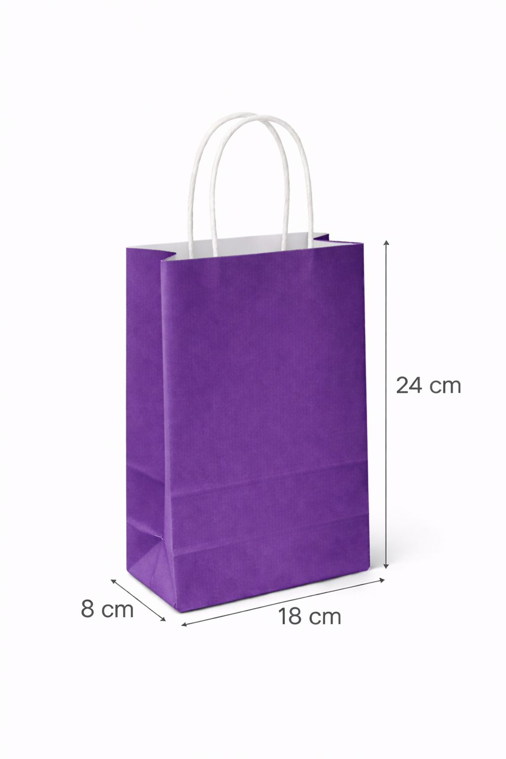 18x8x24 Mor Kraft Çanta 25'li