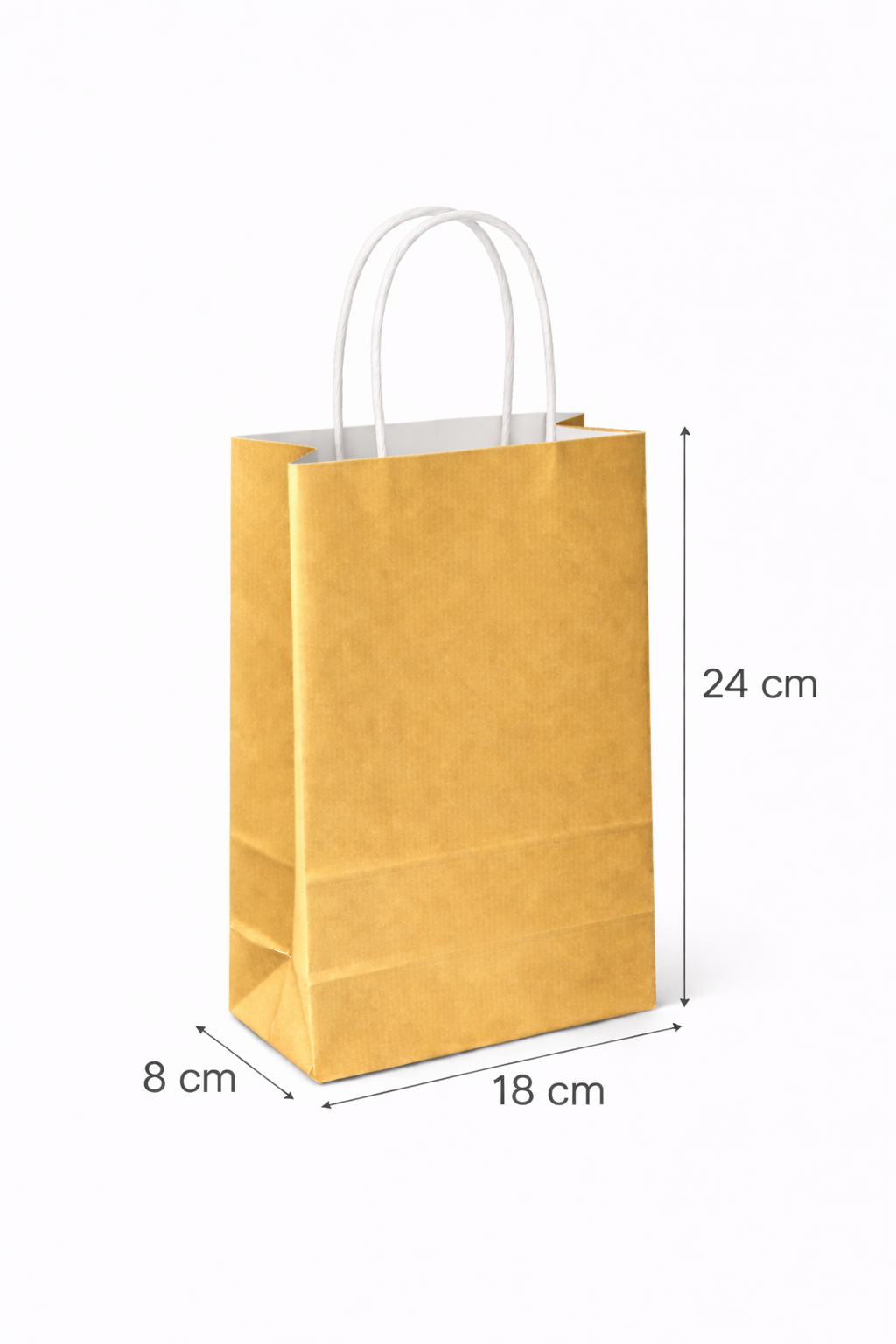 18x8x24 Altın Kraft Çanta 25'li